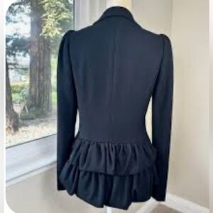 Betsey Johnson ModCloth puff sleeve Ruffled back jacket Blazer